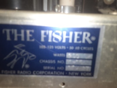 1957 Fisher Console Radio And Turntable.-image