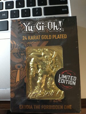 YuGiOh 24 Karat Gold Plated SEALED limited ed Exodia the Forbidden One-image