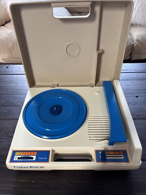 Vintage 1978 Fisher Price Record Player Model 825 Kid Turntable Tested Works-image