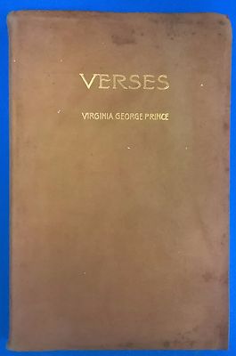 VERSES poetry by Virginia George Prince (1940) Dietz Press leather bound SC-image