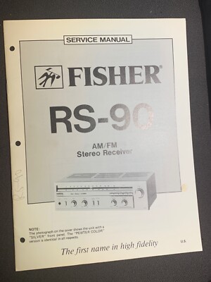 Fisher RS-90 Service Manual AM/FM Stereo Receiver Original-image
