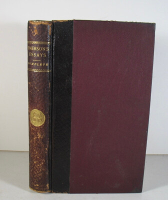 Ralph Waldo Emerson 1892 Transcendental Essays 1st & 2nd Series Leather Binding-image
