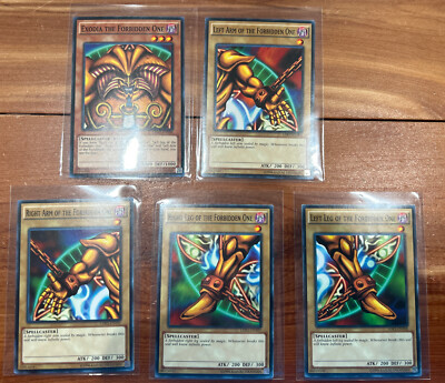 Yugioh Exodia the Forbidden 1996 FULL 5 CARD SET Exodia Set YGLD Ultra Rare-image