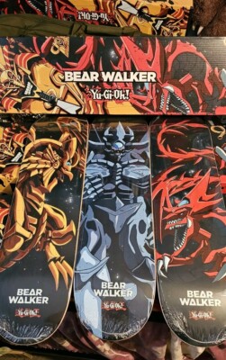 Bear walker X Yu-Gi-Oh Slifer, Obelisk, And Ra Skateboard Deck Limited Edition -image