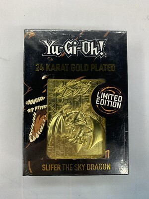 Fanattik - Yugioh - Gold Plated Limited Metal Card - Slifer the Sky Dragon-image