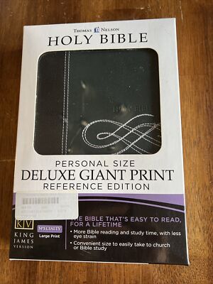 Thomas Nelson Signature Series Personal Size Deluxe Giant Print KJV Bible RARE-image