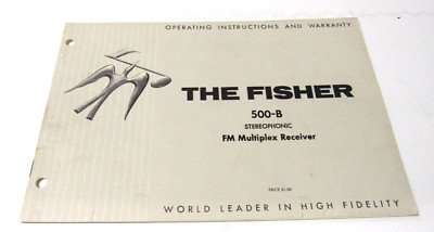 Fisher 500-B  Stereophonic FM Multiplex Receiver  Operating instructions-image