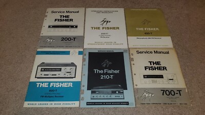Lot of Fisher Photofacts, Manuals, Servicing Info for Tube Receivers/Amps/Tuners-image
