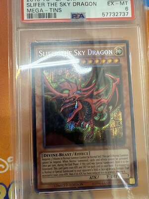 YuGiOh 2016 Mega Tin Slifer the Sky Dragon Limited Edition CT13-EN001 PSA 6-image