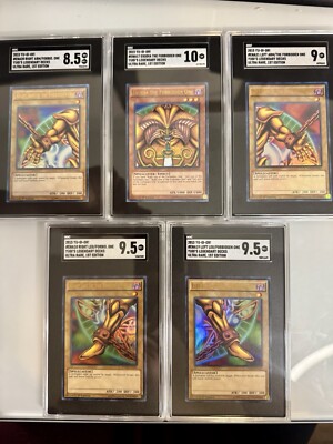 yugioh Exodia The Forbidden One (5 Card Set) YGLD Holo SGC 8.5-10 Rated-image