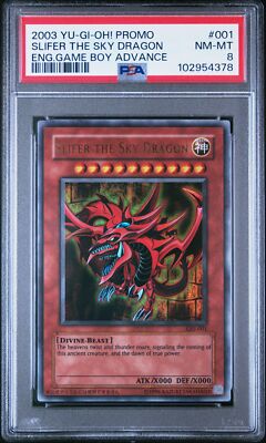 Slifer the Sky Dragon #GBI-001 Ultra Rare Promo Game Boy Advance (2003) PSA 8-image