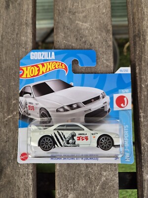 HOT WHEELS 2024 D CASE GODZILLA NISSAN SKYLINE GT-R R33 Gtr JDM Boxed Shipping-image