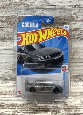 Hot Wheels Godzilla Nissan Skyline GT-R BCNR33 Gray w/Case *ERROR* -image