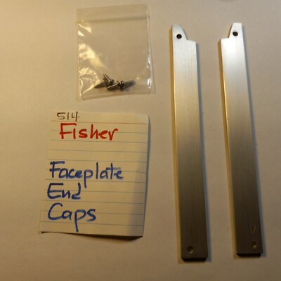 📈 FISHER 🚓 FACEPLATE END CAPS 🚓 514 STEREO RECEIVER-image