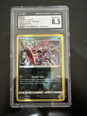 Pokemon Hoopa Crown Zenith 83 Holo CGC Graded 8.5 Mint Not PSA Card-image