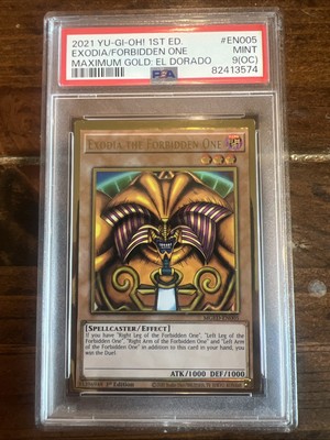 PSA 9 GEM Mint MGED-EN005 EXODIA THE FORBIDDEN ONE Premium Gold EL DORADO YUGIOH-image