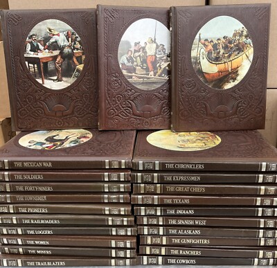 Lot of  23 Time Life Book : The Old West Series,  w/ Riffle poster (vintage)-image