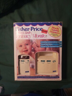 Vintage Fisher Price Baby Monitor Sound 'N Lights 1566 Transmitter Receiver-image