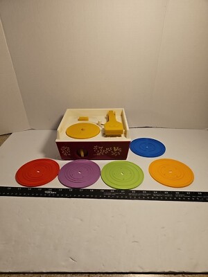 2014 Fisher Price Music Box Record Player w/ all 5 Records Working-image