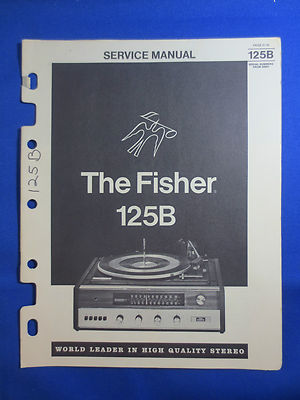 Fisher 125B Turntable Receiver Service Manual Factory Original The Real Thing-image