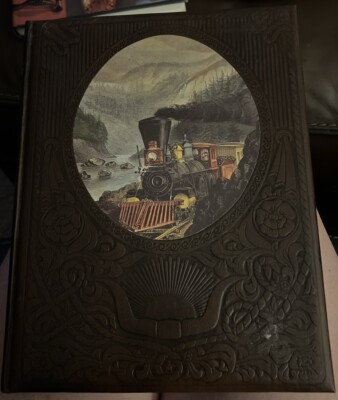 The Railroaders COFFEE TABLE BOOK Time Life Books, Old West Series, Faux Leather-image