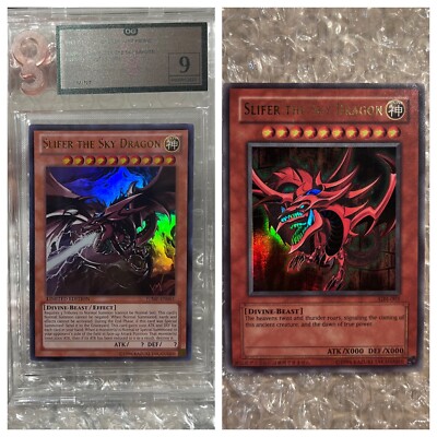 Yu-Gi-Oh! Slifer the Sky Dragon JUMP-EN061 2012 OG 9 & GBI-001 2000 EX-image