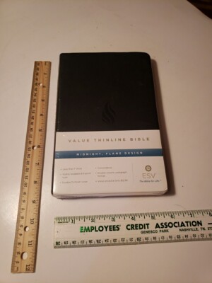 HOLY BIBLE CROSSWAY THINLINE EDITION ESV BLACK TRUTONE SoftCOVER Gold gilt pages-image