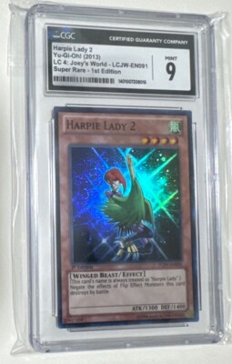 Yugioh Harpie Lady 2 Joey's World CGC Graded 9 Holo Mint Not PSA Card-image