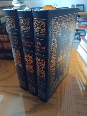 Mutiny on the Bounty, Series-3 books, 2000 Easton press, Nordoff & Hall, leather-image