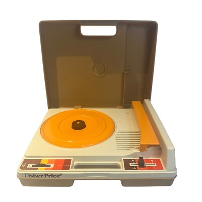 Vintage 1978 Fisher-Price Record Player Portable Phonograph #825 WORKS!! 33 & 45-image