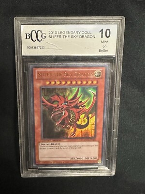 2010 LEGENDARY COLL. SLIFER THE SKY DRAGON BCCG  (BECKETT) GRADE 10 -image