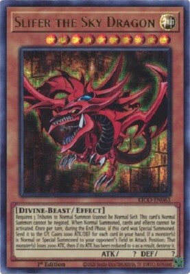 Slifer the Sky Dragon - KICO-EN063 - Pharaoh Ultra Rare 1st Ed Yugioh Konami-image