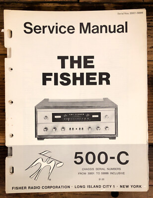 Fisher Model 500-C Receiver  Service Manual *Original* #1-image