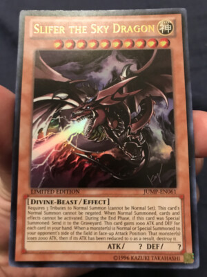 Yugioh 1x Slifer the Sky Dragon JUMP-EN061 Ultra Rare Limited Edition Near Mint -image