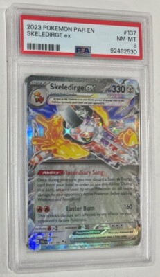 Pokemon TCG Skeledirge EX Holo Paradox Rift PSA Graded Mint 8 Scarlet Violet-image