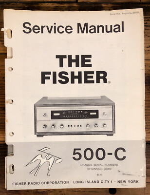 Fisher Model 500-C Receiver  Service Manual *Original* #3-image