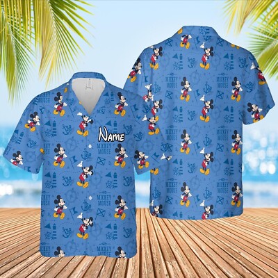 Personalized Mickey Cruise Hawaiian Shirt - Disney Birthday Gift For Men Women-image