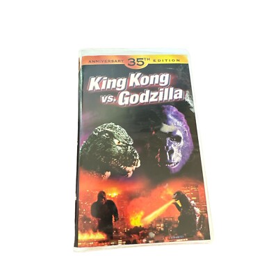  VHS King Kong Vs. Godzilla  35th Anniversary Edition 1998 Clamshell Case TESTED-image