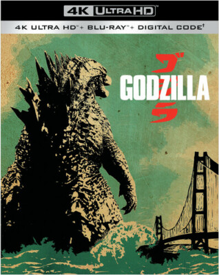 Godzilla (2014) on 4K UHD + Blu-ray HD + Digital w/SLIPCOVER  NEW  -image