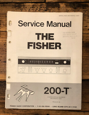 Fisher 200-T Receiver  Service Manual *Original*-image