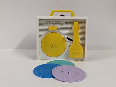 Classic Fisher Price Music Box/ Record Player with 3 Discs Tested And Working -image
