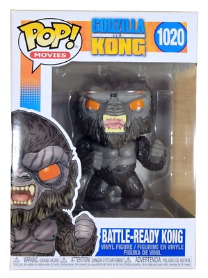 Funko POP! Movies: Godzilla vs. Kong #1020 BATTLE READY KONG, In Protector, New -image
