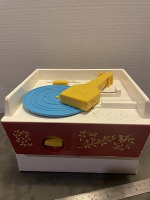 Mattel Fisher Price Music Box Record Player w/ 4 Records 2014 Tested Works #1697-image