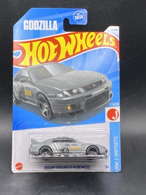 Hot Wheels Nissan Skyline GT-R Godzilla Grey #96 Case N New Collectible Toy Car-image