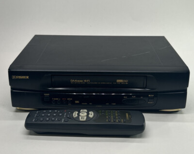 Fisher Model FVH-T518 DA4 Head Hi-Fi VCR Not Working For Parts. W/Remote-image