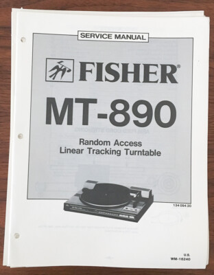 Fisher MT-890 Record Player / Turntable Service Manual *Original*-image