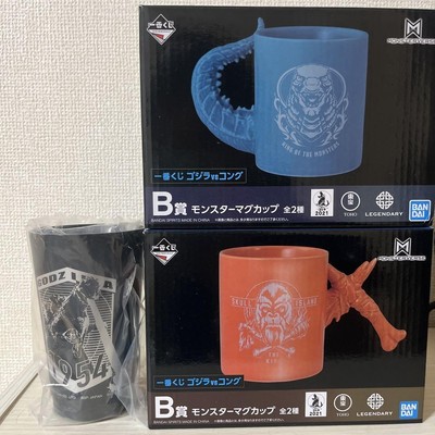 Godzilla Monster Mug & Figure Blue Legend Series Bandai Used-image