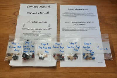 Fisher 390 receiver restoration recap repair service rebuild kit fix capacitor-image