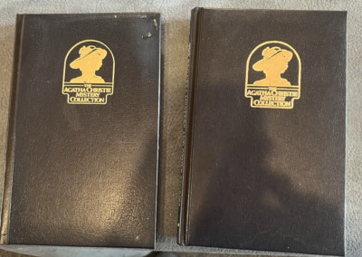 Lot of  2-Agatha Christie Mystery Collection Leatherette Hardcover Bantam Books-image