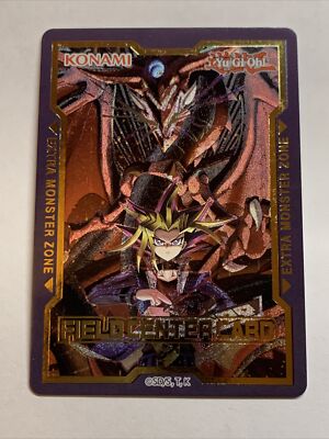Yugi + Slifer The Sky Dragon Yugioh Field Center Foil Card Holo Doujin Anime Hot-image